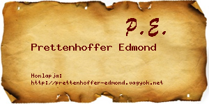 Prettenhoffer Edmond névjegykártya
